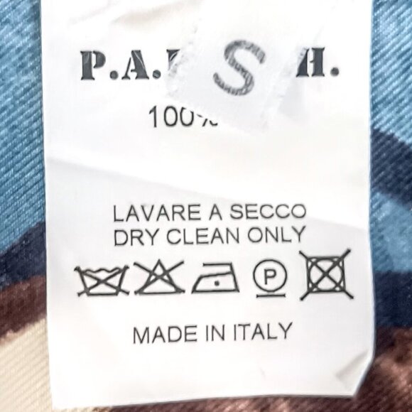 P.A.R.O.S.H. Italian Floral Silk Cowl Neck Sleeveless Top - Picture 4 of 5